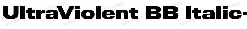 UltraViolent BB Italic字体转换